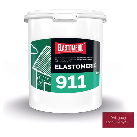 Мастика Elastomeric Systems для кровли 6кг красный рубин elastomeric-911 3003003 Мастика Elastomeric Systems для кровли 6кг красный рубин elastomeric-911 3003003