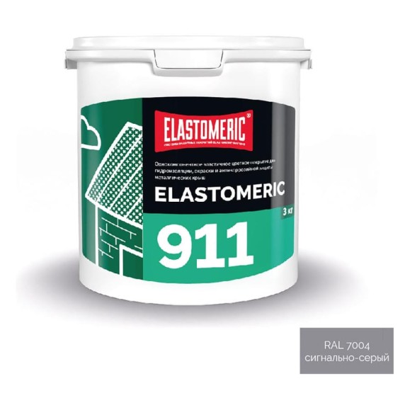 Мастика кровельная Elastomeric Systems 3 кг, серая elastomeric - 911 акриловая 7004001 Мастика кровельная Elastomeric Systems 3 кг, серая elastomeric - 911 акриловая 7004001