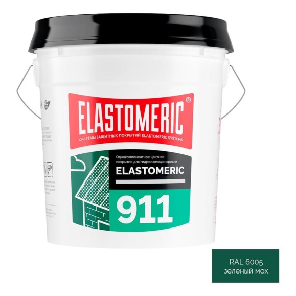 Кровельная мастика Elastomeric Systems акриловая 20кг зеленый мох elastomeric 911 6005002
