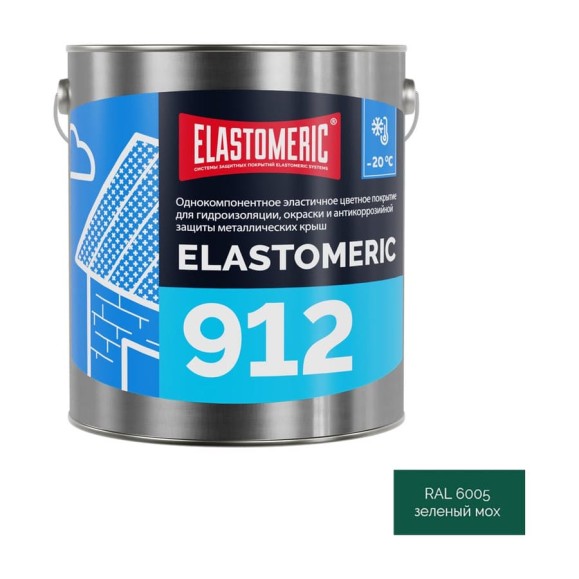 Зимняя гидроизоляционная мастика для металлических кровель Elastomeric Systems 912, 3 кг, зелёный мох 912013 Зимняя гидроизоляционная мастика для металлических кровель Elastomeric Systems 912, 3 кг, зелёный мох 912013