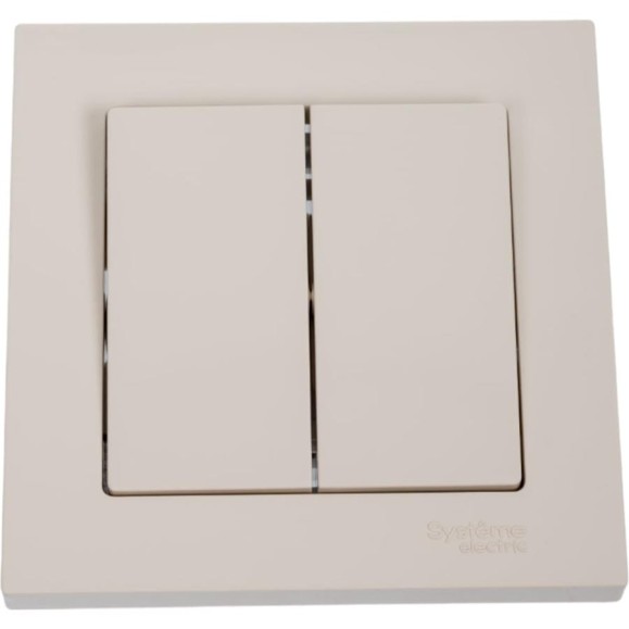 2-клавишный выключатель Systeme Electric AtlasDesign Бежевый сх.5, 10АХ, в сборе SE ATN000252 2-клавишный выключатель Systeme Electric AtlasDesign Бежевый сх.5, 10АХ, в сборе SE ATN000252