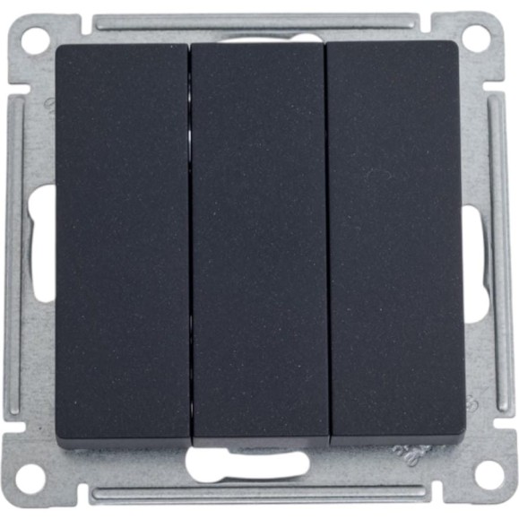 3-клавишный выключатель Systeme Electric Atlasdesign базальт, сх.1+1+1, 10ах, механизм ATN001431 3-клавишный выключатель Systeme Electric Atlasdesign базальт, сх.1+1+1, 10ах, механизм ATN001431