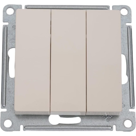 3-клавишный выключатель Systeme Electric AtlasDesign Бежевый сх.1+1+1, 10АХ, механизм SE ATN000231 3-клавишный выключатель Systeme Electric AtlasDesign Бежевый сх.1+1+1, 10АХ, механизм SE ATN000231