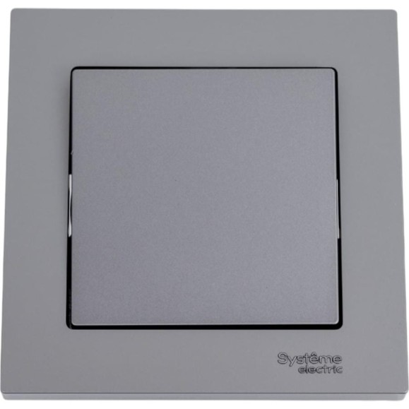 1-клавишный выключатель Systeme Electric AtlasDesign Сталь сх.1, 10АХ, в сборе SE ATN000912 1-клавишный выключатель Systeme Electric AtlasDesign Сталь сх.1, 10АХ, в сборе SE ATN000912