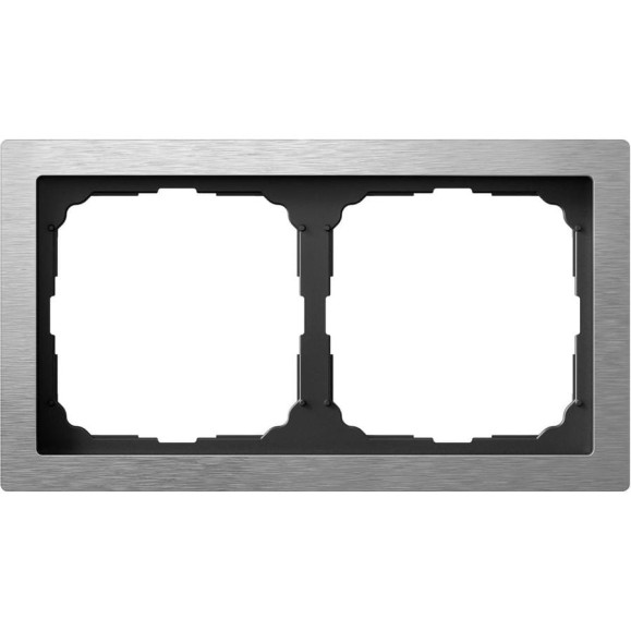 2-постовая рамка Systeme Electric ArtGallery PURE, Металл, Алюминий GAL312102