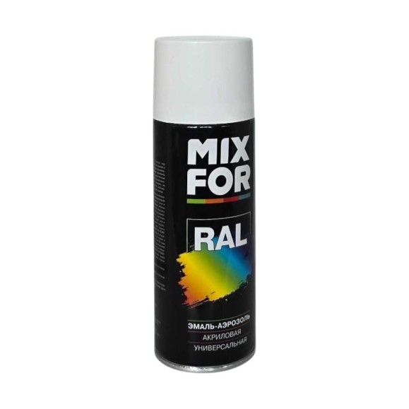 Эмаль-аэрозоль MIXFOR акриловая универсальная RAL 9006 (бело-алюминиевый) 13919