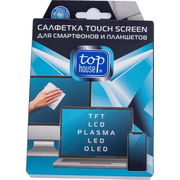 Салфетка TOP HOUSE TOUCH SCREEN 15х20 см 391589 Салфетка TOP HOUSE TOUCH SCREEN 15х20 см 391589