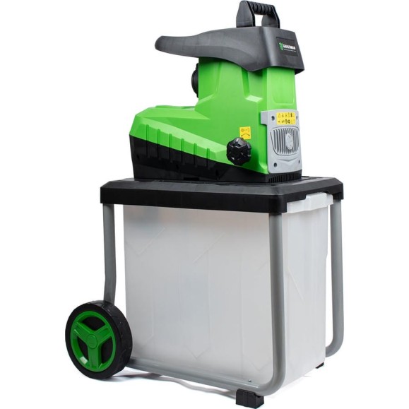 Измельчитель электрический GRASSMAN SE3000-1R, 3000 Вт, макс диаметр веток 45 мм, 5000 об/мин, пластик бак 50 л (1/1) 024643 Измельчитель электрический GRASSMAN SE3000-1R, 3000 Вт, макс диаметр веток 45 мм, 5000 об/мин, пластик бак 50 л (1/1) 024643