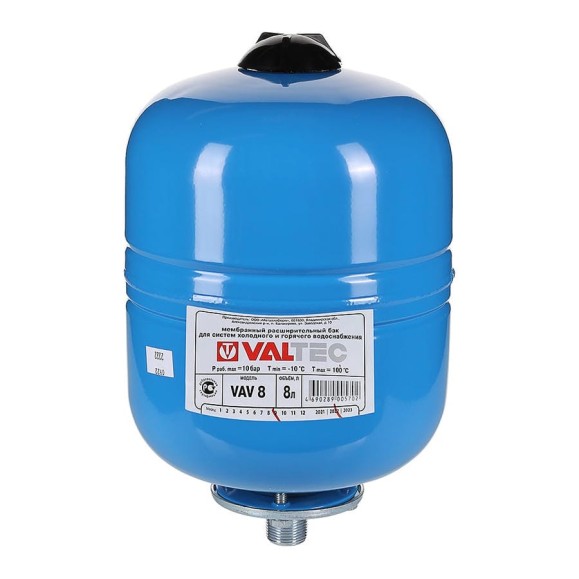 Бак расширительный Valtec для ГВС и ХВС 18л. СИНИЙ VT.AV.B.060018 Бак расширительный Valtec для ГВС и ХВС 18л. СИНИЙ VT.AV.B.060018