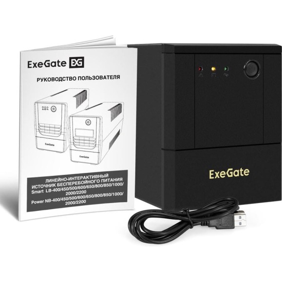 Источник бесперебойного питания ExeGate Power NB-2200.LED.AVR.8C13.USB 2200VA/1300W, LED, AVR, 8 C13, USB, батарея 12V 9Ah - 2 шт., металлический корпус, Black 299820 Источник бесперебойного питания ExeGate Power NB-2200.LED.AVR.8C13.USB 2200VA/1300W, LED, AVR, 8 C13, USB, батарея 12V 9Ah - 2 шт., металлический корпус, Black 299820