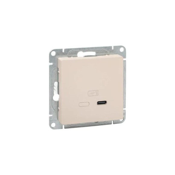 Механизм розетки EKF USB-С, быстрая, кремовый Эпика UP1-SOI-USBCF Механизм розетки EKF USB-С, быстрая, кремовый Эпика UP1-SOI-USBCF