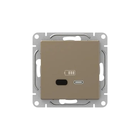 Механизм розетки EKF USB-С, быстрая, шампань Эпика UP1-SOC-USBCF Механизм розетки EKF USB-С, быстрая, шампань Эпика UP1-SOC-USBCF