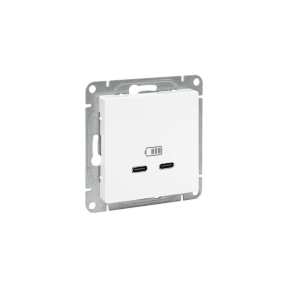 Механизм розетки EKF USB-C - 2шт, белый Эпика UP1-SOW-2USBC Механизм розетки EKF USB-C - 2шт, белый Эпика UP1-SOW-2USBC