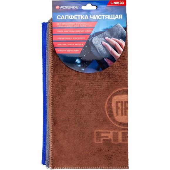 Салфетка чистящая из микрофибры Forsage с логотипом, 30х30 см (3шт/уп) F-NHE33 FIAT(34388) Салфетка чистящая из микрофибры Forsage с логотипом, 30х30 см (3шт/уп) F-NHE33 FIAT(34388)