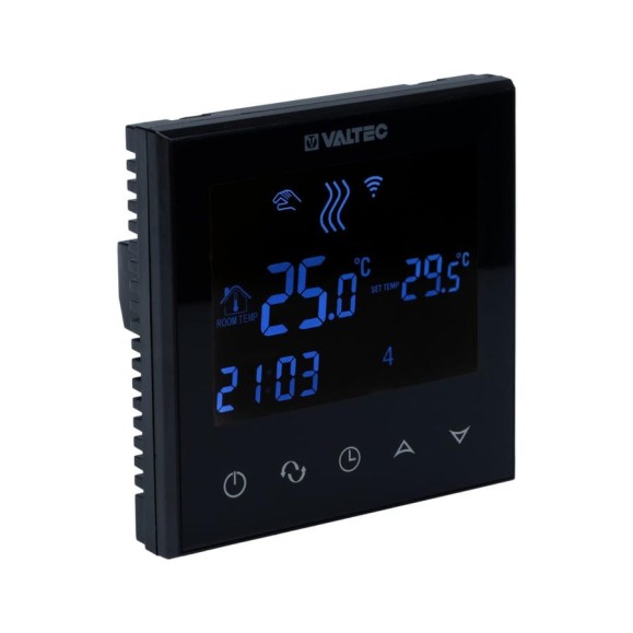 Комнатный WIFI-хронотермостат Valtec (черный) VT.AC712.B.0 Комнатный WIFI-хронотермостат Valtec (черный) VT.AC712.B.0