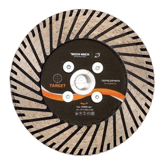 Диск турбо TECH-NICK TARGET 125xM14 (3.2x8.0/25)мм | гранит/dry 121.000.348 Диск турбо TECH-NICK TARGET 125xM14 (3.2x8.0/25)мм | гранит/dry 121.000.348