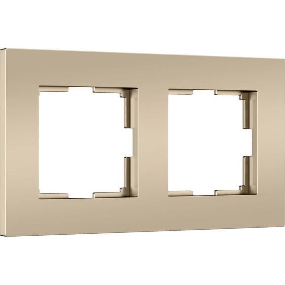 Рамка на 2 поста Werkel Slab W0022911 шампань софт a071624 Рамка на 2 поста Werkel Slab W0022911 шампань софт a071624