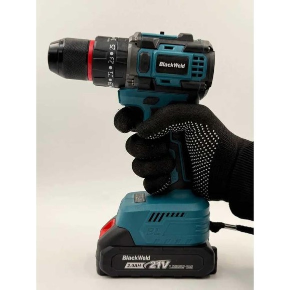 Бесщеточная аккумуляторная дрель-шуруповерт BlackWeld JZ02-10-2Y 21V 2.0Ah 150177 Бесщеточная аккумуляторная дрель-шуруповерт BlackWeld JZ02-10-2Y 21V 2.0Ah 150177
