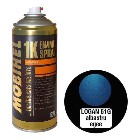 Краска MOBIHEL LOGAN 61G ALBASTRU EGEE, аэрозоль, 520 мл 47086202А Краска MOBIHEL LOGAN 61G ALBASTRU EGEE, аэрозоль, 520 мл 47086202А