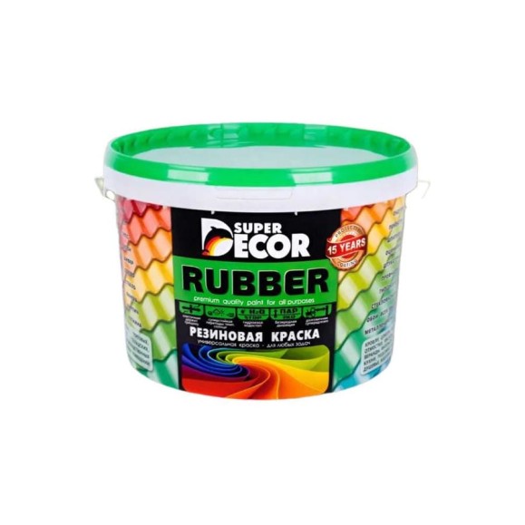 Резиновая краска SUPER DECOR RAL 7024 12кг 4630024705191 Резиновая краска SUPER DECOR RAL 7024 12кг 4630024705191