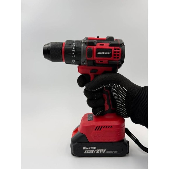 Бесщеточная аккумуляторная дрель-шуруповерт BlackWeld JZ02-10-2RB 21V 2.0Ah 150178 Бесщеточная аккумуляторная дрель-шуруповерт BlackWeld JZ02-10-2RB 21V 2.0Ah 150178