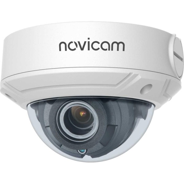 IP видеокамера купольная Novicam PRO 27  v. - антивандальная IK10, матрица 1/2.8 CMOS, 2 Мп 25/30 к/с, объектив вариофокальный 2.8-12 мм, уличная всепогодная IP67, И 1283
