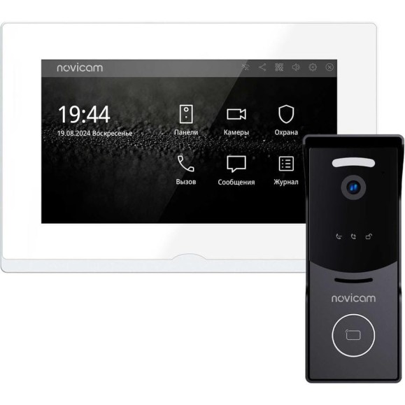 Комплект IP-видеодомофона Novicam IMPULSE 7 IP WIFI KIT WHITE. Сенсорный видеодомофон, вызывная панель со считывателем, PoE-коммутатор. Поддержка SIP и приложения Smart 4647 Комплект IP-видеодомофона Novicam IMPULSE 7 IP WIFI KIT WHITE. Сенсорный видеодомофон, вызывная панель со считывателем, PoE-коммутатор. Поддержка SIP и приложения Smart 4647