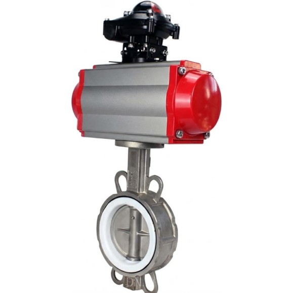 Затвор дисковый DN.ru 316L-316L-PTFE Ду125 Ру16L, пневмопривод SA-140, БКВ LSB-210 D050-87928 Затвор дисковый DN.ru 316L-316L-PTFE Ду125 Ру16L, пневмопривод SA-140, БКВ LSB-210 D050-87928