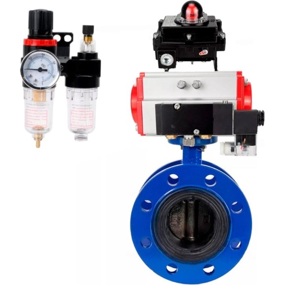 Затвор дисковый DN.ru GGG40-304-EPDM-2W-F-R Ду250 Ру16 пневмопривод DA-210, пневмораспределитель 24VDC, БКВ LSB-410, БПВ D050-56609 Затвор дисковый DN.ru GGG40-304-EPDM-2W-F-R Ду250 Ру16 пневмопривод DA-210, пневмораспределитель 24VDC, БКВ LSB-410, БПВ D050-56609