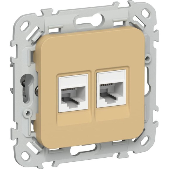 Розетка 2-я компьютерная IEK FLITE RJ45 кат.5Е UTP РК5е-2-0-ФлШм шамуа FI-K22-1-K89 Розетка 2-я компьютерная IEK FLITE RJ45 кат.5Е UTP РК5е-2-0-ФлШм шамуа FI-K22-1-K89