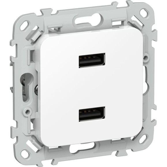 Розетка IEK FLITE USB AA 2,1А РЮ-2-ФлБ белый FI-U21-D31-K01
