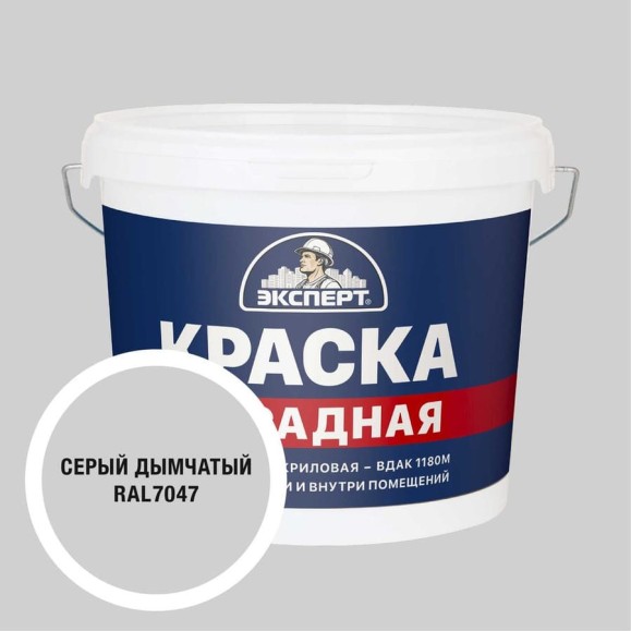 Краска фасадная Эксперт дымчато-серая 7 кг 35068 Краска фасадная Эксперт дымчато-серая 7 кг 35068