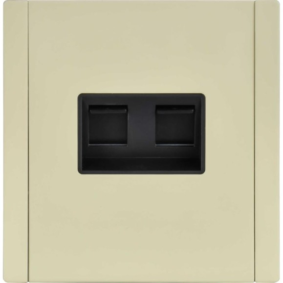 Розетка двойная IEK FORTE&PIANO RJ11+RJ45 кат.5E FP835M слоновая кость FP-KT20-O-1-M-K41 Розетка двойная IEK FORTE&PIANO RJ11+RJ45 кат.5E FP835M слоновая кость FP-KT20-O-1-M-K41