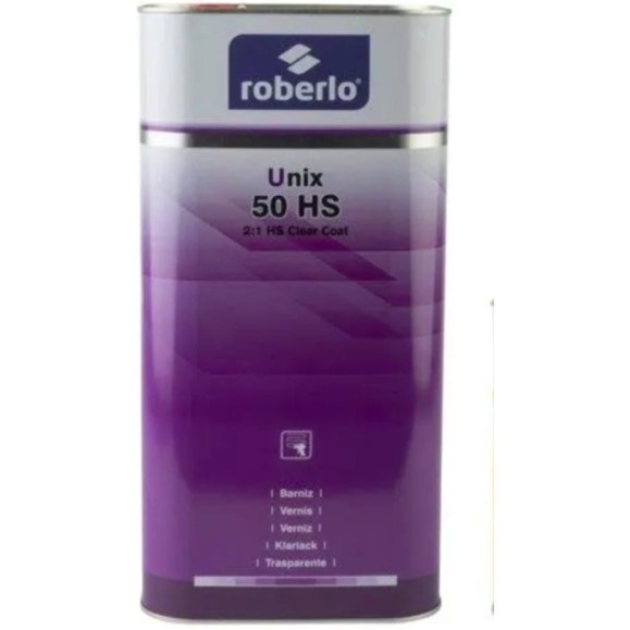 Лак ROBERLO 2K UNIX 50HS акриловый, 2:1, 5л (БЕЗ ОТВЕРДИТЕЛЯ) 600517 Лак ROBERLO 2K UNIX 50HS акриловый, 2:1, 5л (БЕЗ ОТВЕРДИТЕЛЯ) 600517