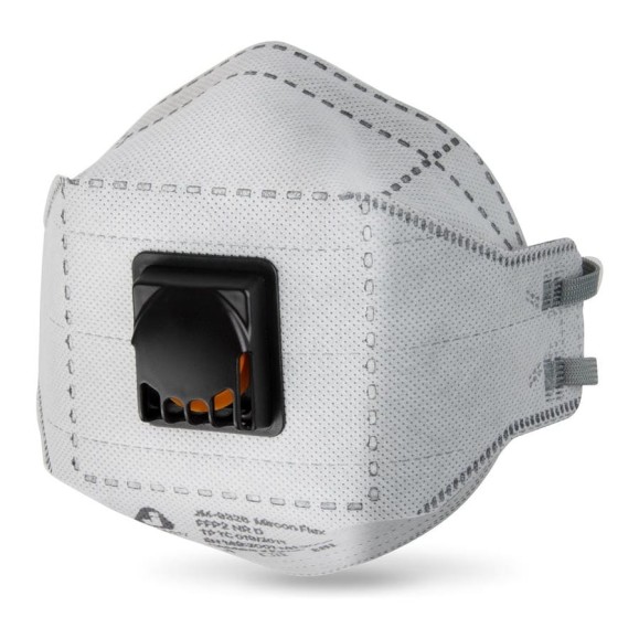 Респиратор FFP2 NR D Jeta Safety с клапаном угольный (20 шт) трехпанельный, JM-9326-pack