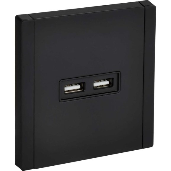 Розетка USB IEK FORTE&PIANO A+A 3,1А FP149M черный FP-U21-D31-M-K02