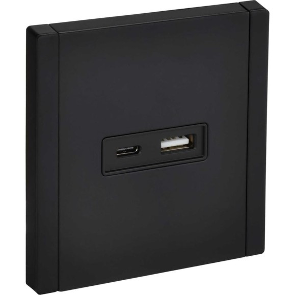 Розетка USB IEK FORTE&PIANO A+C 3,1А FP150M черный FP-U22-D31-M-K02