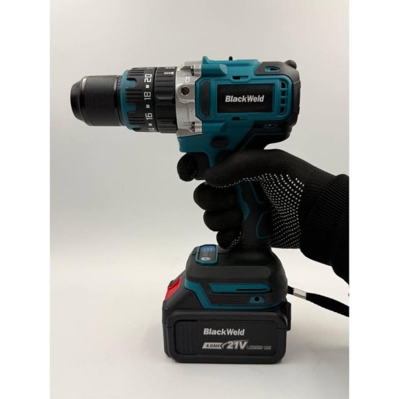 Ударная бесщеточная аккумуляторная дрель-шуруповерт BlackWeld DZ16B 4.0Ah 150157 Ударная бесщеточная аккумуляторная дрель-шуруповерт BlackWeld DZ16B 4.0Ah 150157