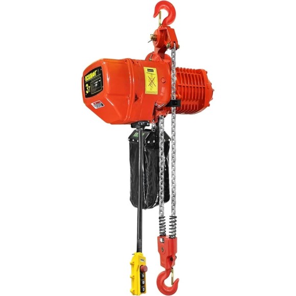 Таль электрическая цепная OCALIFT 03-02D 3 т 6 м 380в две скорости стационарная на крюке oca0302dn6m
