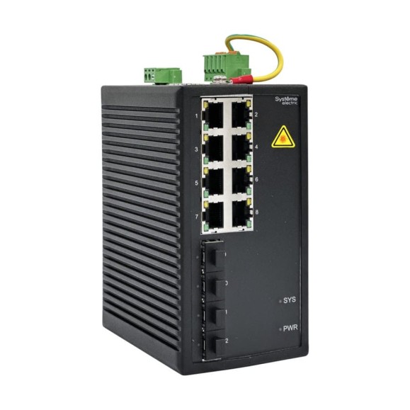 Управляемый промышленный коммутатор Systeme Electric SystemeSwitch Ethernet, L2, 8x10/100/1000 BaseT, 4x100/1000BaseX SFP NSETM212T08X04A Управляемый промышленный коммутатор Systeme Electric SystemeSwitch Ethernet, L2, 8x10/100/1000 BaseT, 4x100/1000BaseX SFP NSETM212T08X04A