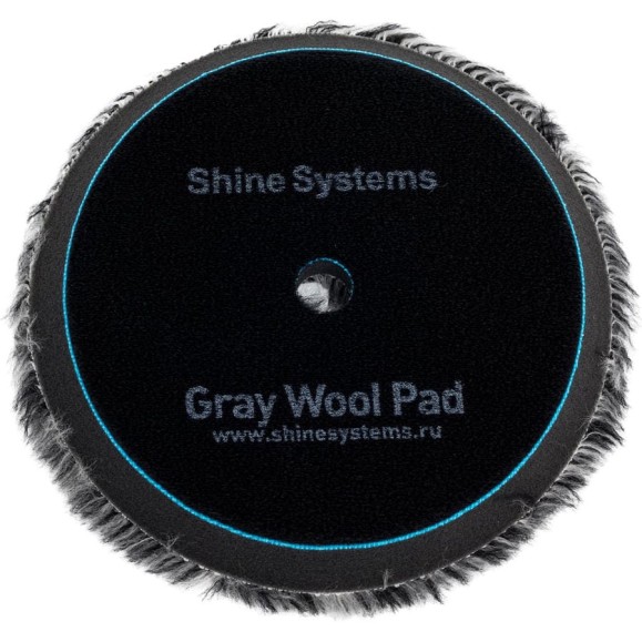Полировальный круг из серого меха Gray Wool Pad 130 мм Shine systems SS531 Полировальный круг из серого меха Gray Wool Pad 130 мм Shine systems SS531