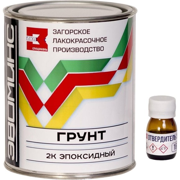 Грунт для лодки эпоксидный Эвомикс Двухкомпонентный серый (1 кг основа + 16 г отвердитель) 1ГЭсер
