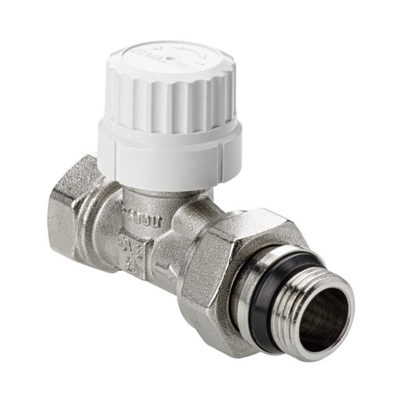 Клапан радиаторный прямой с преднастройкой Valtec DN15, 1/2 VT.038.NRC.04