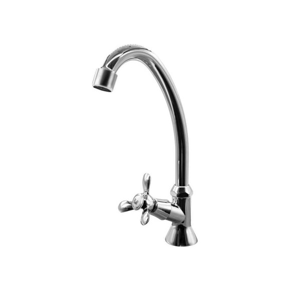 Смеситель для кухни Doron DC 1717-1, 1/2", керамика, хром, излив стандартный, под гайку 025122 Смеситель для кухни Doron DC 1717-1, 1/2", керамика, хром, излив стандартный, под гайку 025122