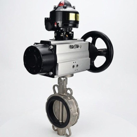 Затвор дисковый DN.ru 304-304-VITON-2W-Fb-H Ду150 Ру16, пневмопривод DA-105, БКВ LSB-210 D050-89164 Затвор дисковый DN.ru 304-304-VITON-2W-Fb-H Ду150 Ру16, пневмопривод DA-105, БКВ LSB-210 D050-89164