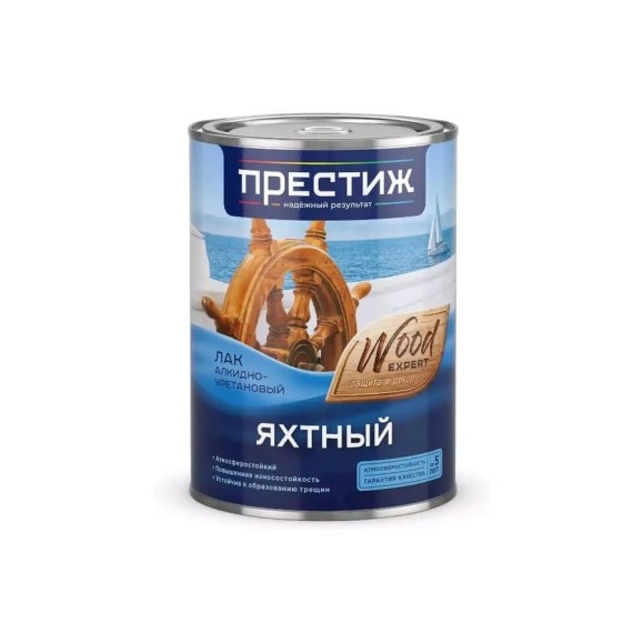 Лак яхтный алкидно-уретановый Престиж полуматовый, 2,5 л 281323 Лак яхтный алкидно-уретановый Престиж полуматовый, 2,5 л 281323