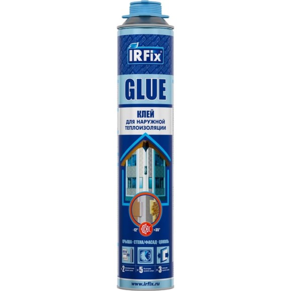 Клей-пена для наружной теплоизоляции IRFIX Glue, 800 мл, 10016 Клей-пена для наружной теплоизоляции IRFIX Glue, 800 мл, 10016