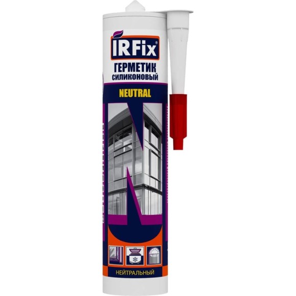 Герметик силиконовый нейтральный IRFIX Neutral белый 310мл 20017 Герметик силиконовый нейтральный IRFIX Neutral белый 310мл 20017