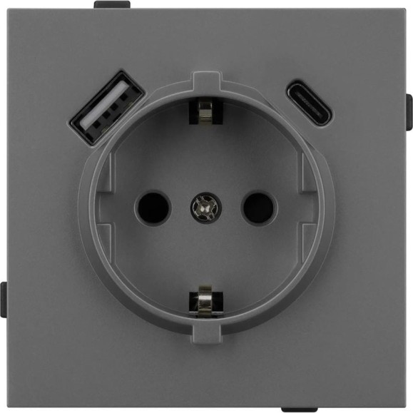 Механизм розетки с USB зарядкой Arlight SCT-TENDO-MUAC-SFPL-GR 1шт 054609 Механизм розетки с USB зарядкой Arlight SCT-TENDO-MUAC-SFPL-GR 1шт 054609