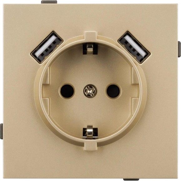 Механизм розетки с USB зарядкой Arlight SCT-TENDO-MUAA-SFPL-GD 1шт 054604 Механизм розетки с USB зарядкой Arlight SCT-TENDO-MUAA-SFPL-GD 1шт 054604